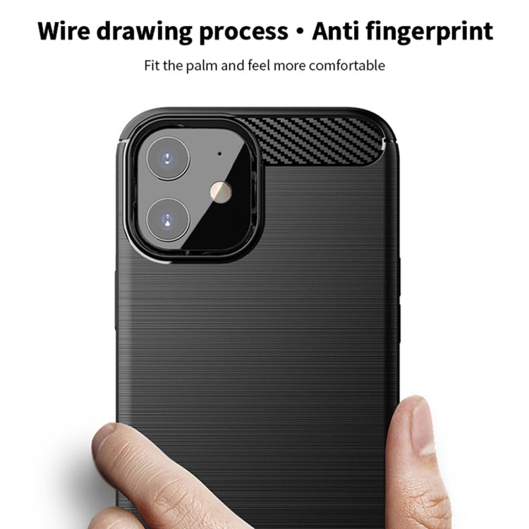 MOF Gentleness Series Brushed Texture Carbon Fiber Soft TPU Case, For iPhone 12 mini, For iPhone 12 / 12 Pro, For iPhone 12 Pro Max, For iPhone?12 / 12 Pro