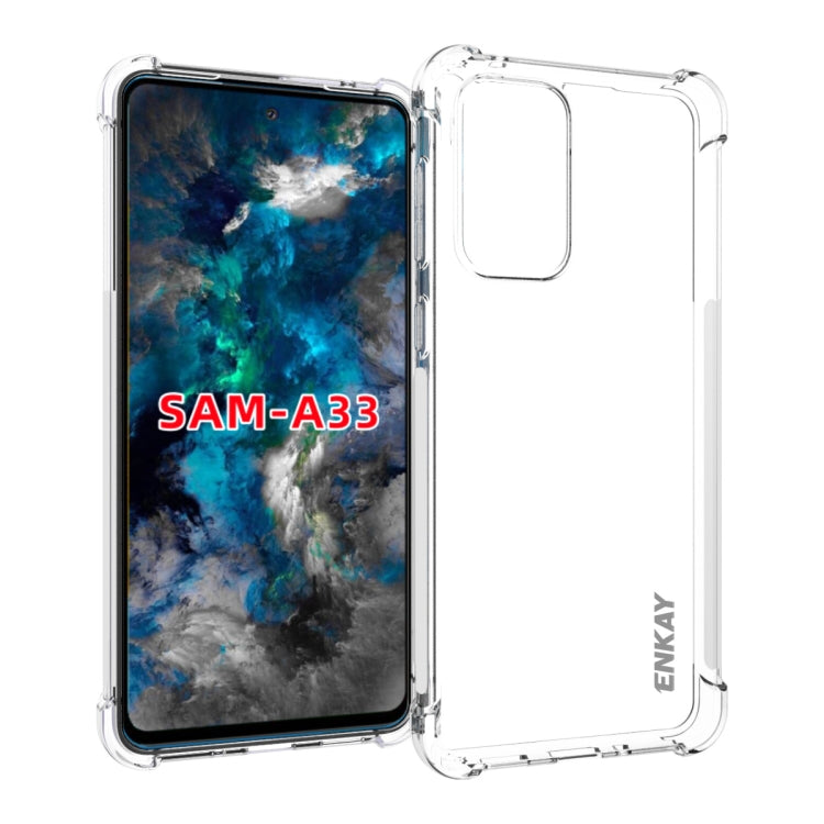 ENKAY Transparent TPU Shockproof Case, For Samsung Galaxy A03 Core, For Samsung Galaxy A13 4G, For Samsung Galaxy A33 5G, For Samsung Galaxy A53 5G, For Samsung Galaxy A73