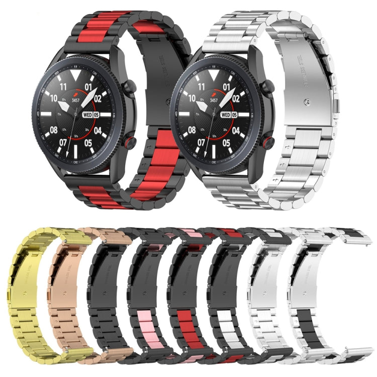 22mm Three Flat Buckle Stainless Steel Strap, 22mm Three Flat Buckle For Huawei Watch GT Runner / Watch GT 3 46mm