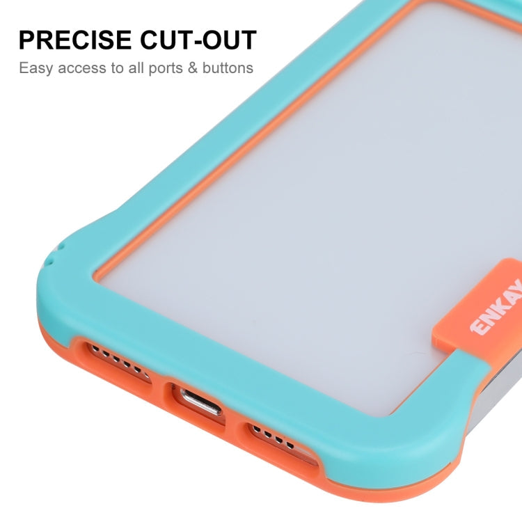 ENKAY Frameless Hollow PC Case + Glass Film for iPhone 13 Pro Max, For iPhone 13 Pro Max