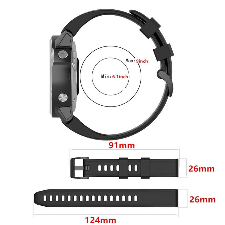 26mm Silicone Sports Strap, For Garmin Fenix 7X