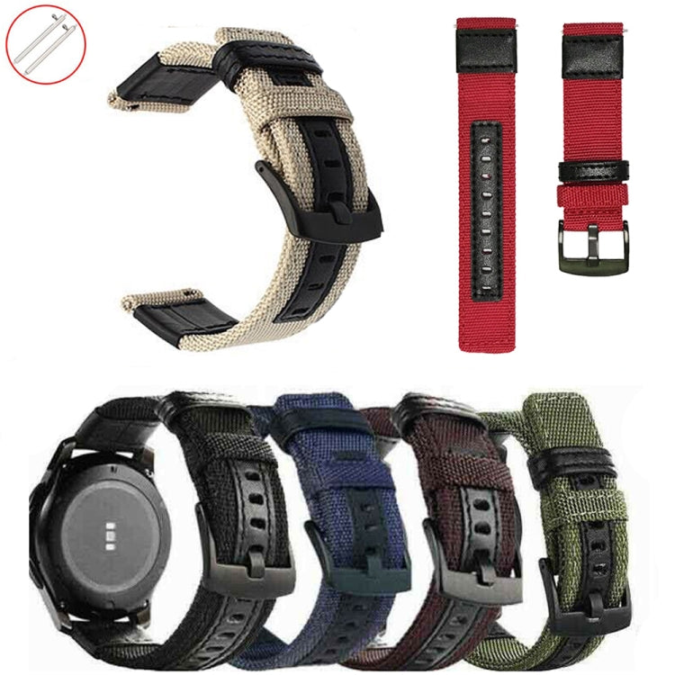 20mm Canvas Wear-resistant Strap, For Garmin Move Luxe, For Garmin Move Style, For Garmin Venu SQ, For Garmin Forerunner 645 Music