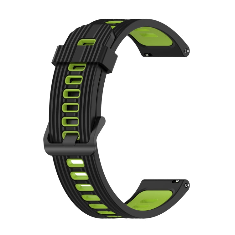 20mm Striped Mixed-Color Silicone Strap, For Garmin Move 3