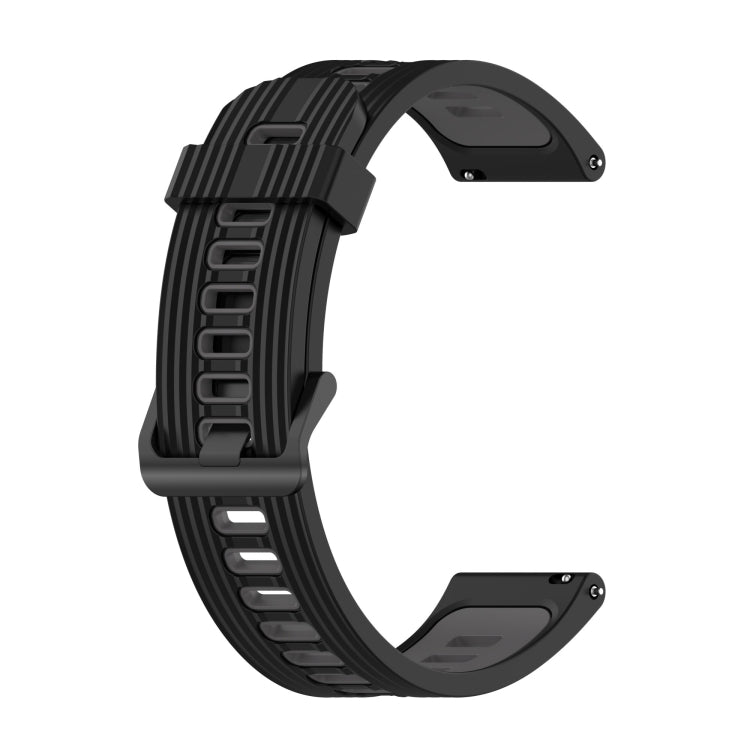 20mm Striped Mixed-Color Silicone Strap, For Garmin Move 3