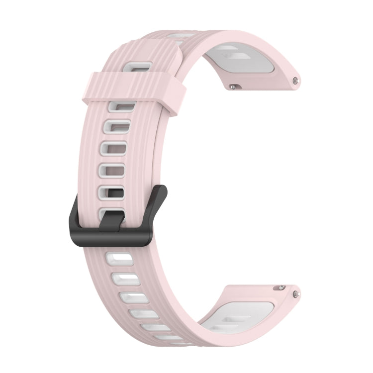 20mm Striped Mixed-Color Silicone Strap, For Garmin Move 3