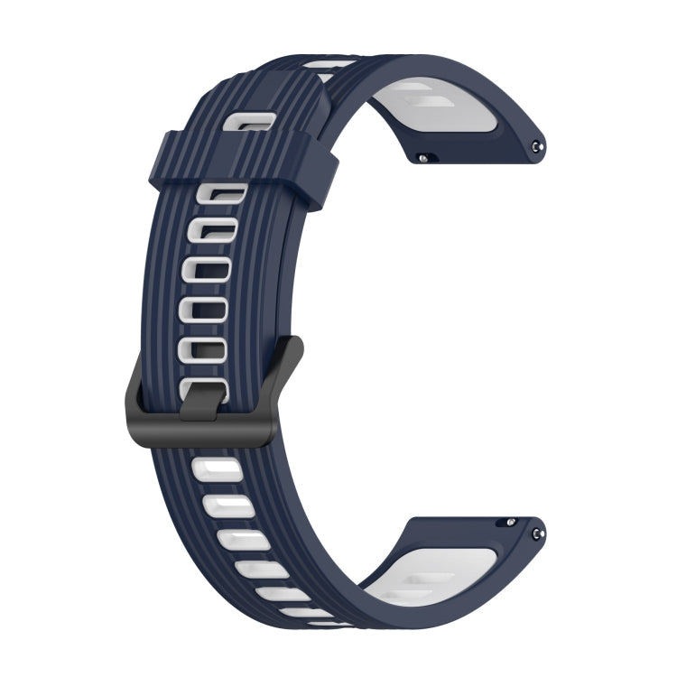 20mm Striped Mixed-Color Silicone Strap, For Garmin Move 3