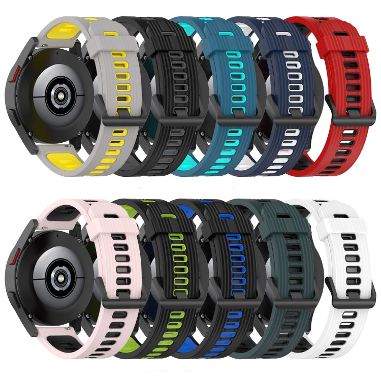 20mm Striped Mixed-Color Silicone Strap, For Garmin Move 3
