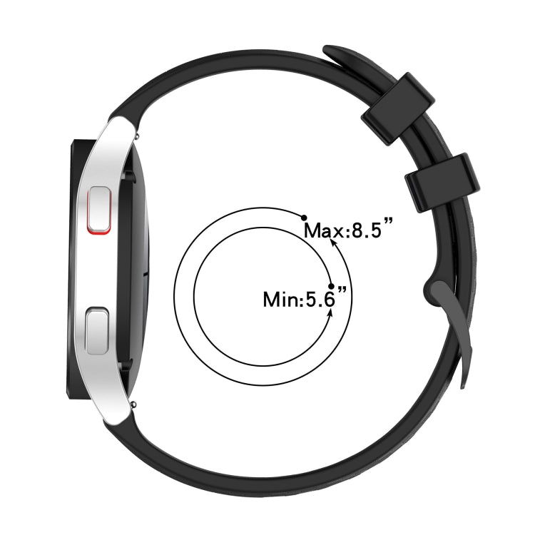 20mm Carbon Fiber Striped Silicone Strap, For Huawei Watch 2, For Honor Watch ES
