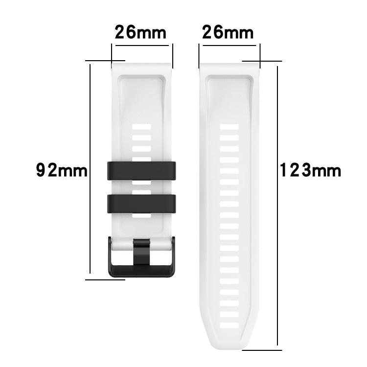 26mm Silicone Mixing Color Watch Strap, For Garmin Fenix 3, For Garmin Fenix 3 HR
