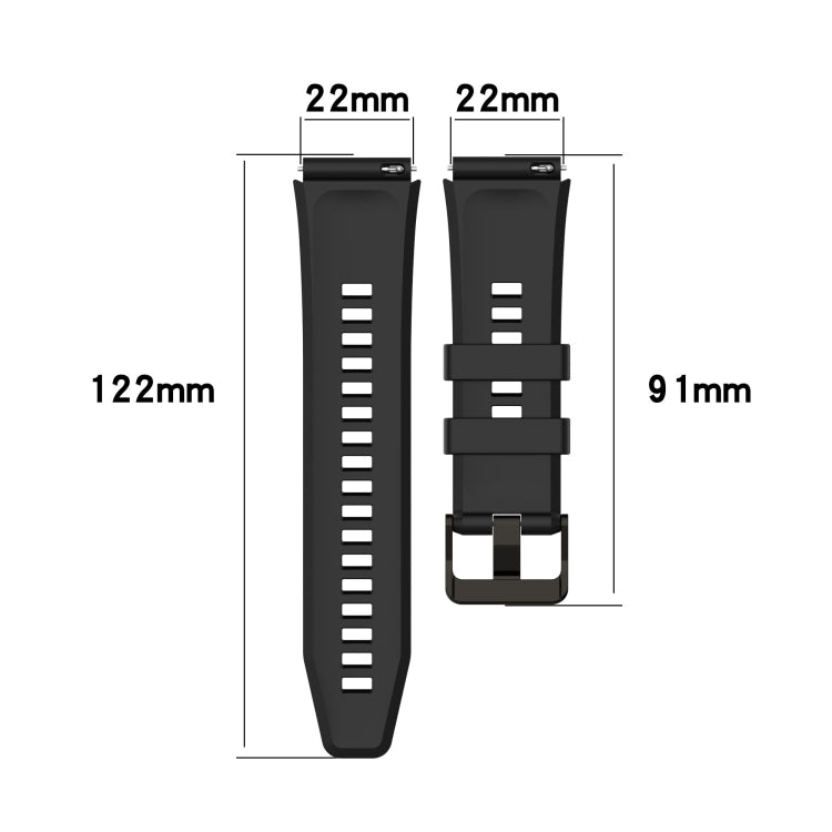22mm Vertical Silicone Watch band, For Huawei Watch 3, For Honor Watch GS3