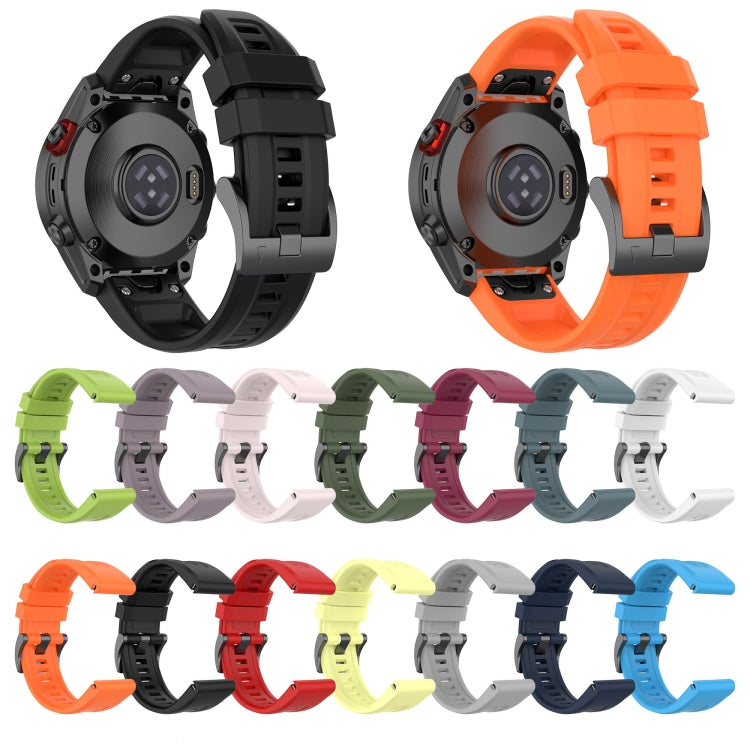 26mm Silicone Sport Pure Color Watch Band, For Garmin Fenix 7X Solar