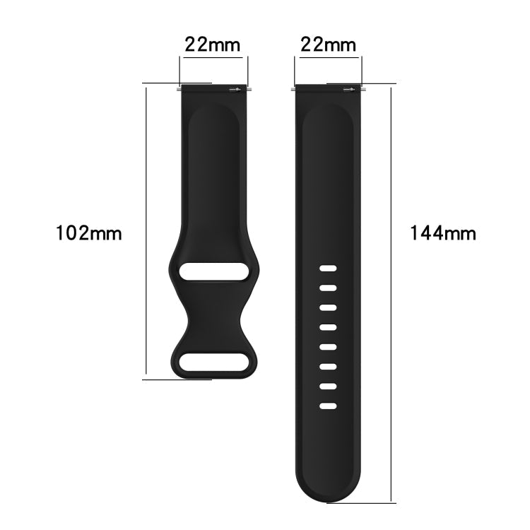 22mm Solid Color Silicone Watch Band, For Huawei Watch 3, For Huawei Watch 3 Pro