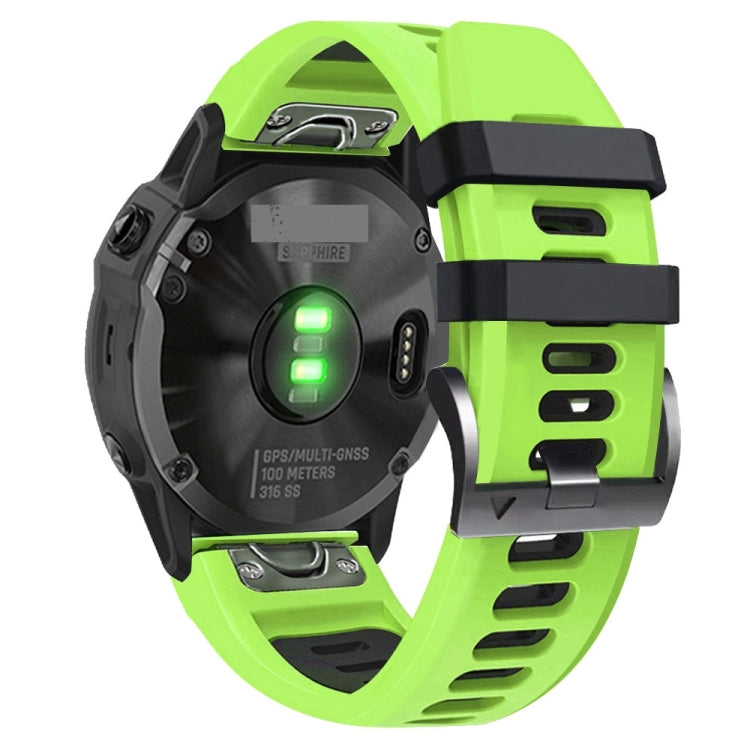 26mm Silicone Sports Two-Color Watch Band, For Garmin Fenix 6X Pro