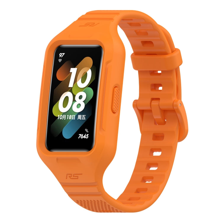 Solid Color Silicone Integrated Watch Band, For Huawei Band 8 / 7