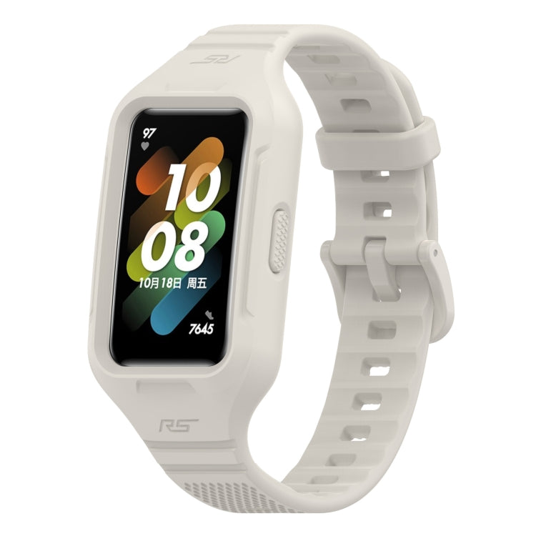 Solid Color Silicone Integrated Watch Band, For Huawei Band 8 / 7