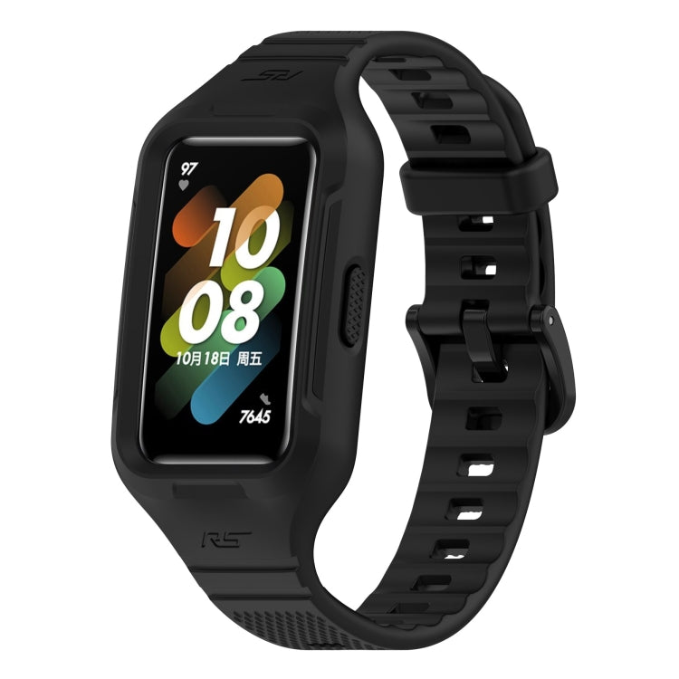 Solid Color Silicone Integrated Watch Band, For Huawei Band 8 / 7
