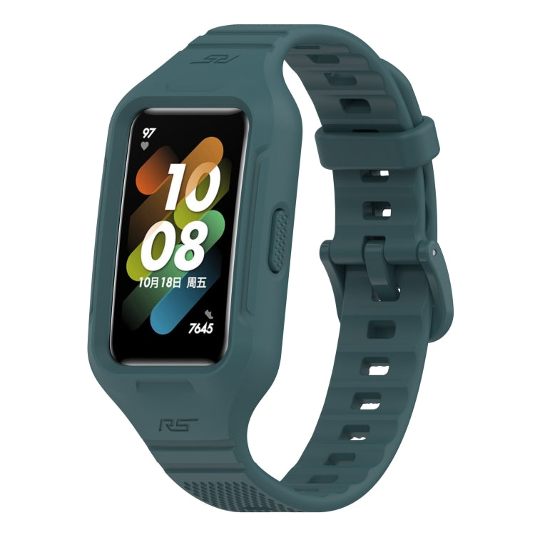 Solid Color Silicone Integrated Watch Band, For Huawei Band 8 / 7