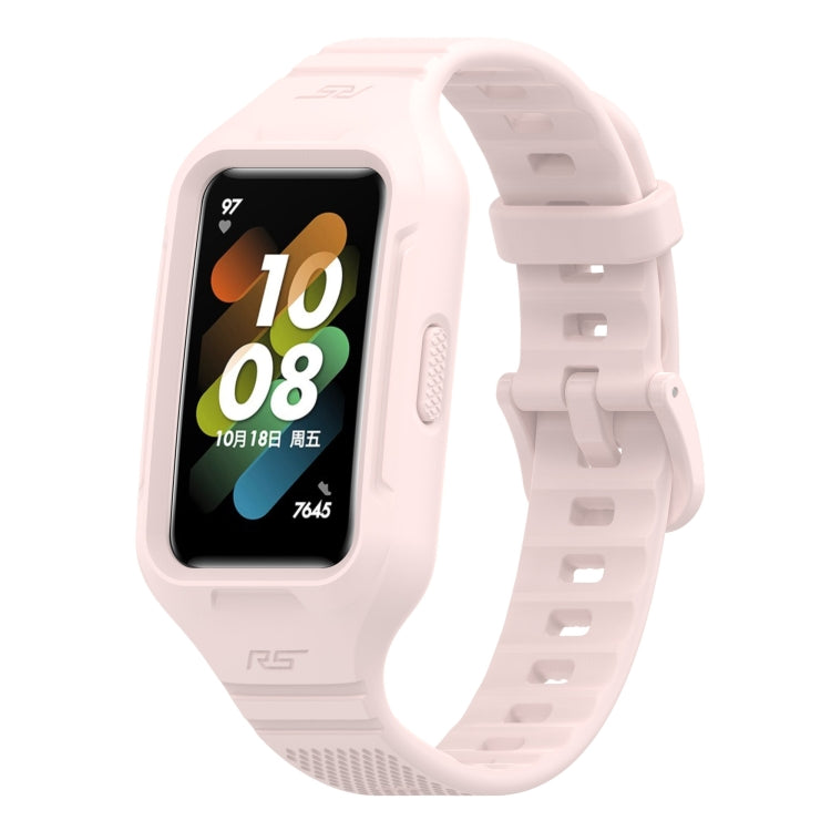 Solid Color Silicone Integrated Watch Band, For Huawei Band 8 / 7