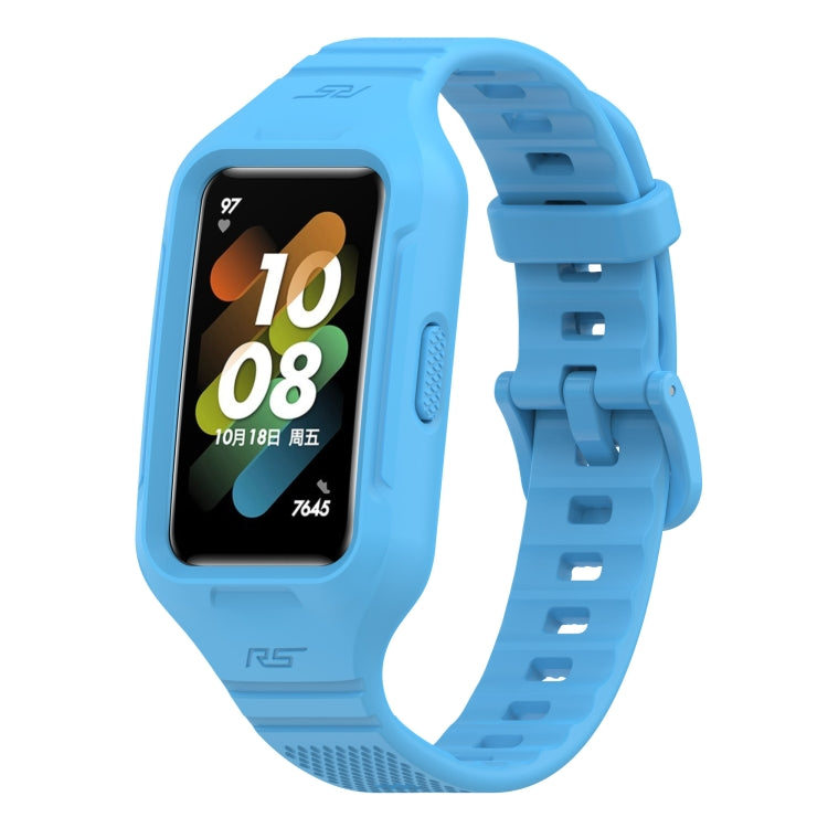 Solid Color Silicone Integrated Watch Band, For Huawei Band 8 / 7