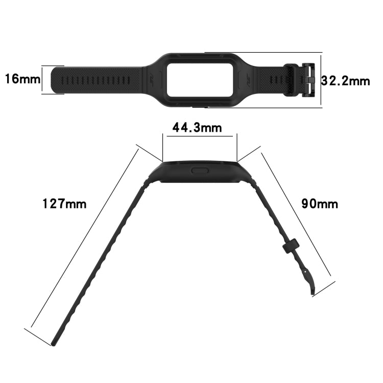 Solid Color Silicone Integrated Watch Band, For Huawei Band 8 / 7
