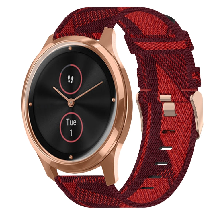 20mm Nylon Woven Watch Band, For Garmin VivoMove Luxe, For Garminmove Luxe, For Garmin VivoMove Style