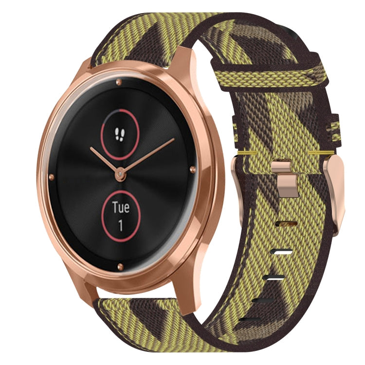 20mm Nylon Woven Watch Band, For Garmin VivoMove Luxe, For Garminmove Luxe, For Garmin VivoMove Style