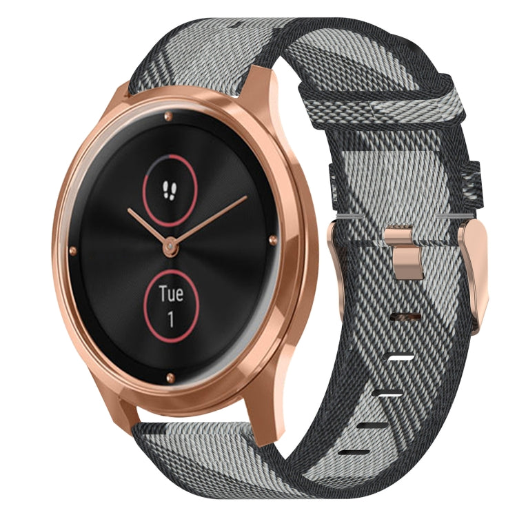 20mm Nylon Woven Watch Band, For Garmin VivoMove Luxe, For Garminmove Luxe, For Garmin VivoMove Style
