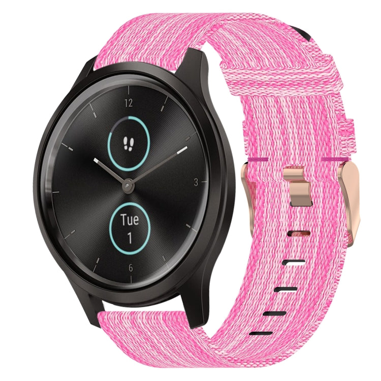 20mm Nylon Woven Watch Band, For Garmin VivoMove Luxe, For Garminmove Luxe, For Garmin VivoMove Style