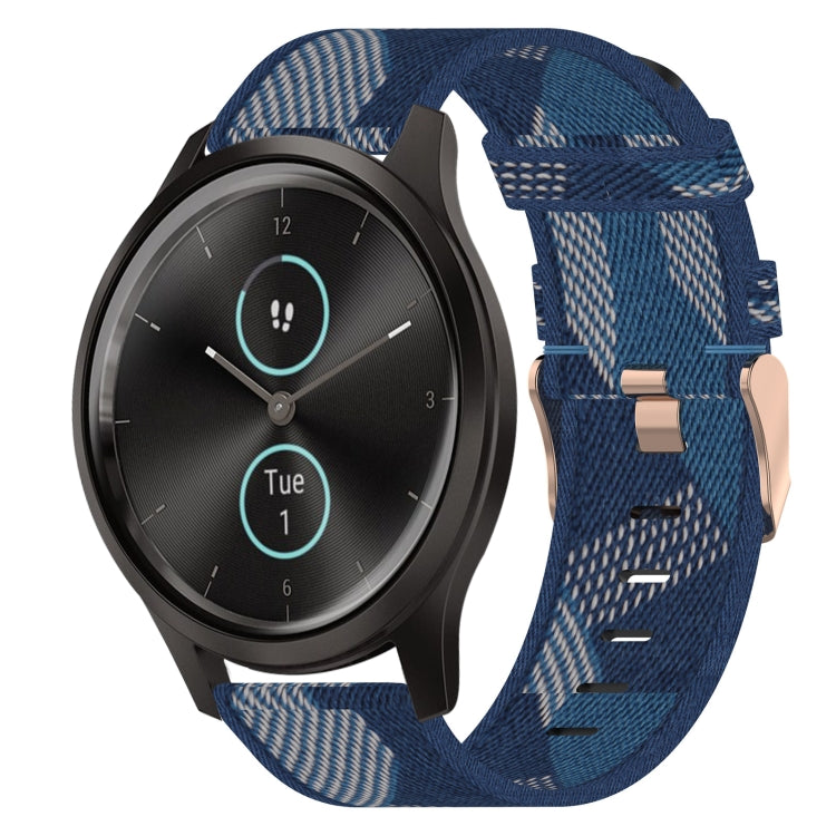 20mm Nylon Woven Watch Band, For Garmin VivoMove Luxe, For Garminmove Luxe, For Garmin VivoMove Style