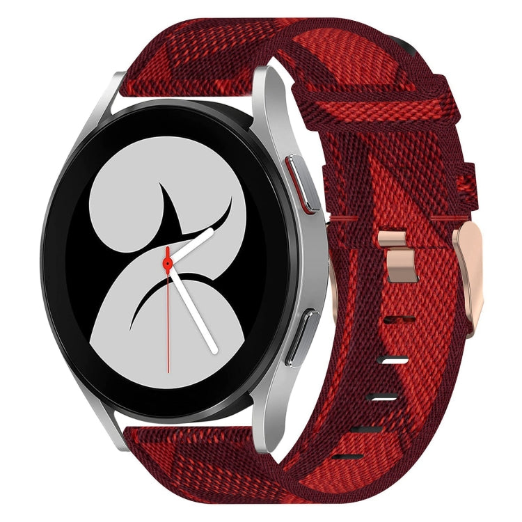 20mm Nylon Woven Watch Band, For Samsung Galaxy Watch 4 40mm, For Samsung Galaxy Watch 4 44mm, For Samsung  Galaxy Watch 4 Classic 42mm