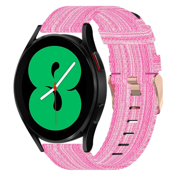 20mm Nylon Woven Watch Band, For Samsung Galaxy Watch 4 40mm, For Samsung Galaxy Watch 4 44mm, For Samsung  Galaxy Watch 4 Classic 42mm