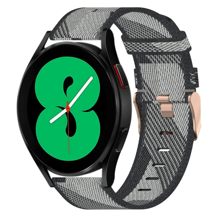 20mm Nylon Woven Watch Band, For Samsung Galaxy Watch 4 40mm, For Samsung Galaxy Watch 4 44mm, For Samsung  Galaxy Watch 4 Classic 42mm