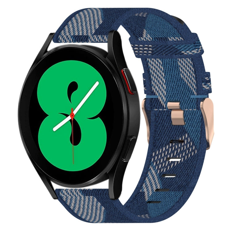20mm Nylon Woven Watch Band, For Samsung Galaxy Watch 4 40mm, For Samsung Galaxy Watch 4 44mm, For Samsung  Galaxy Watch 4 Classic 42mm