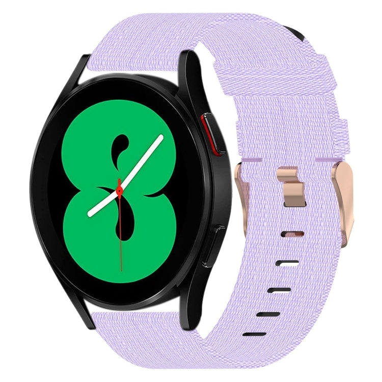 20mm Nylon Woven Watch Band, For Samsung Galaxy Watch 4 40mm, For Samsung Galaxy Watch 4 44mm, For Samsung  Galaxy Watch 4 Classic 42mm