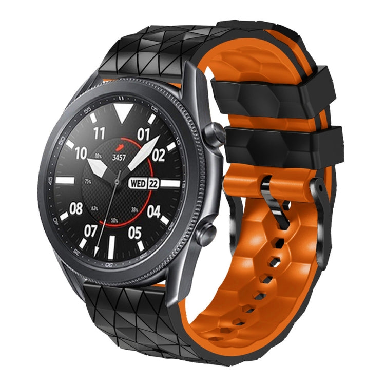 22mm Football Pattern Two-Color Silicone Strap, For Huawei Watch GT Runner, For Huawei Watch 3