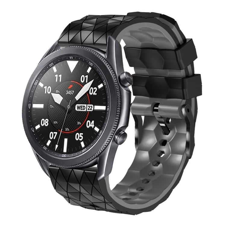 22mm Football Pattern Two-Color Silicone Strap, For Huawei Watch GT Runner, For Huawei Watch 3
