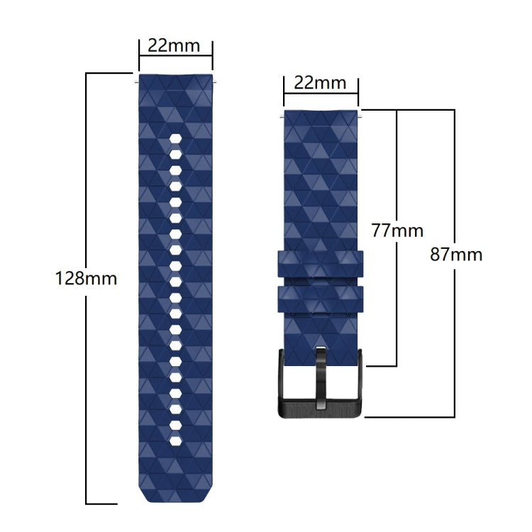 22mm Football Pattern Two-Color Silicone Strap, For Huawei Watch GT Runner, For Huawei Watch 3