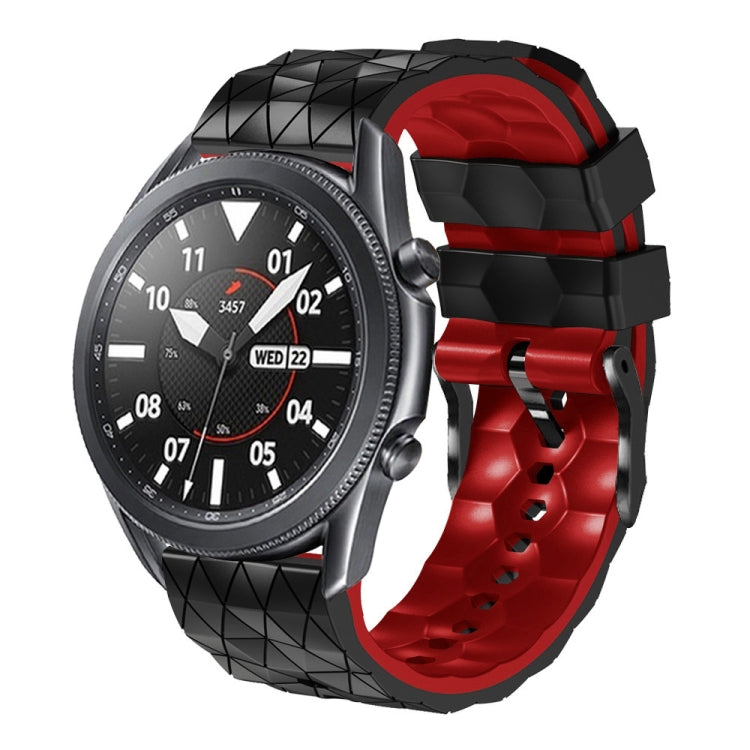 22mm Football Pattern Two-Color Silicone Strap, For Huawei Watch GT Runner, For Huawei Watch 3
