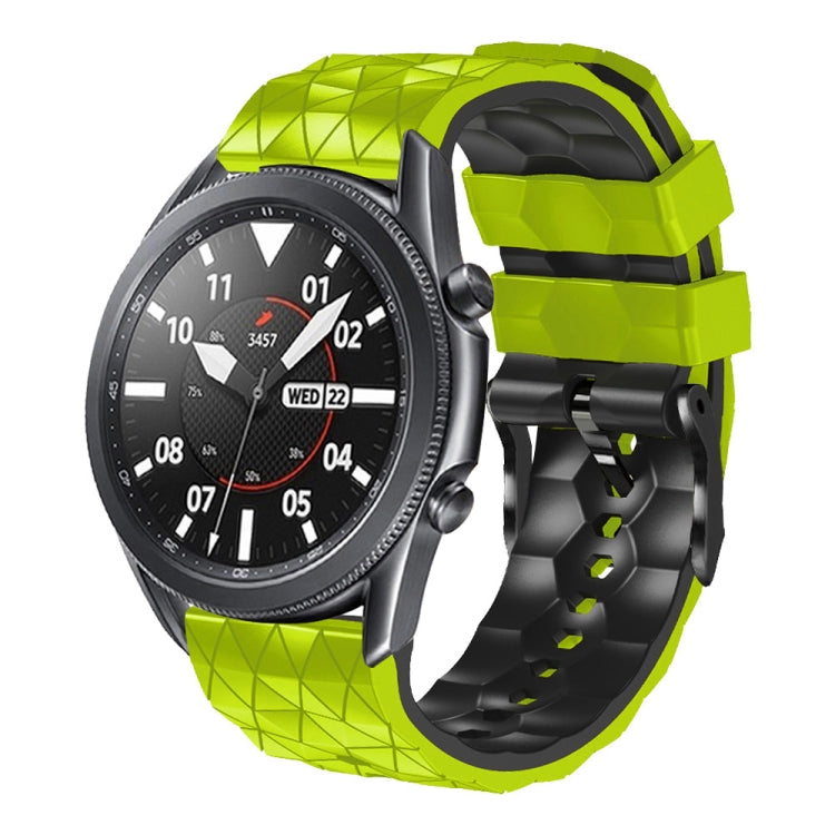 22mm Football Pattern Two-Color Silicone Strap, For Huawei Watch GT Runner, For Huawei Watch 3