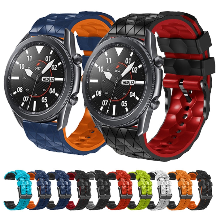22mm Football Pattern Two-Color Silicone Strap, For Huawei Watch GT 2E, For Huawei GT2 46mm