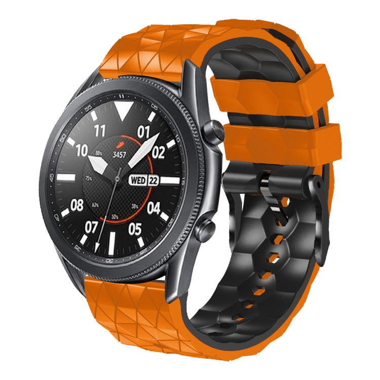 22mm Football Pattern Two-Color Silicone Strap, For Huawei Watch GT 2E, For Huawei GT2 46mm