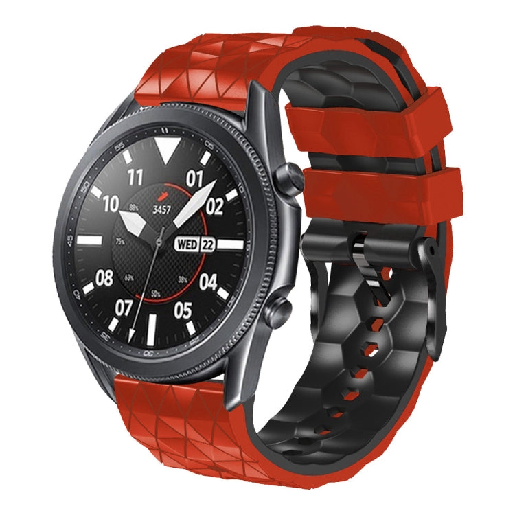 22mm Football Pattern Two-Color Silicone Strap, For Samsung Gear S3 Classic, For Samsung Gear S3 Frontier
