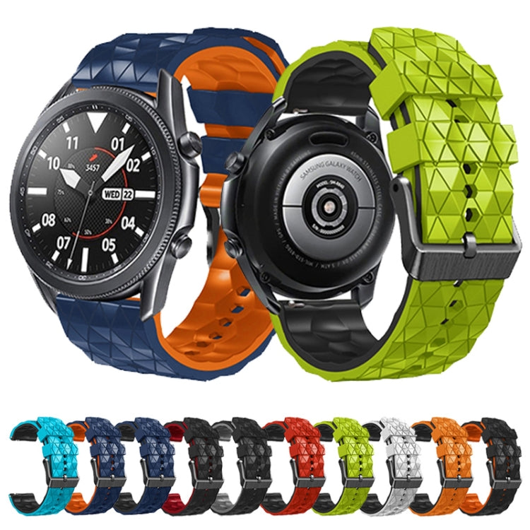 22mm Football Pattern Two-Color Silicone Strap, For Samsung Gear S3 Classic, For Samsung Gear S3 Frontier
