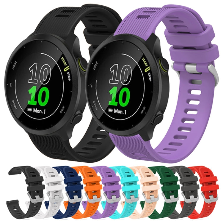 20mm Silicone Twill Watch Band, For Garmin Approach S40, For Garmin Forerunner 158
