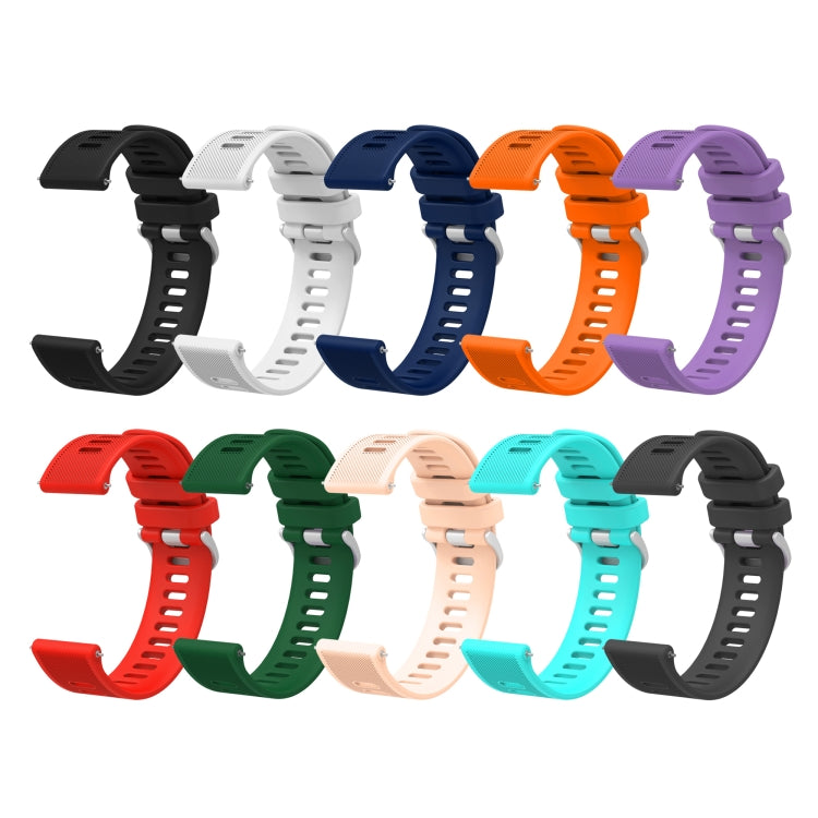 20mm Silicone Twill Watch Band, For Samsung Galaxy Watch 3 41mm, For Samsung Galaxy Watch Active 2 40mm
