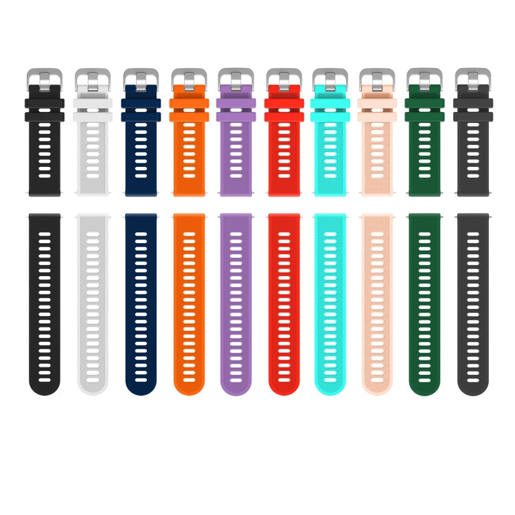 20mm Silicone Twill Watch Band, For Samsung Galaxy Watch 3 41mm, For Samsung Galaxy Watch Active 2 40mm