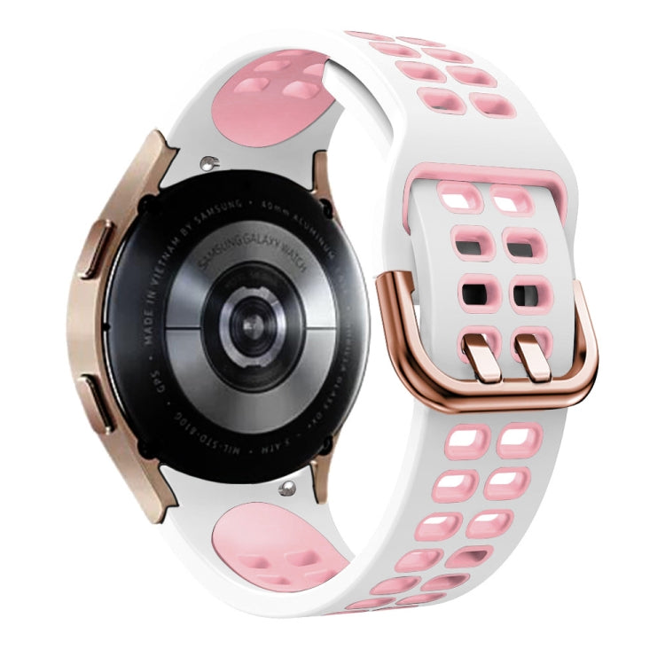 20mm Breathable Two-Color Silicone Watch Band, For Samsung Galaxy Watch 5  40mm