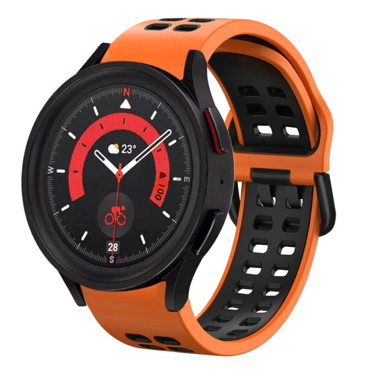 20mm Breathable Two-Color Silicone Watch Band, For Samsung Galaxy Watch 5  40mm