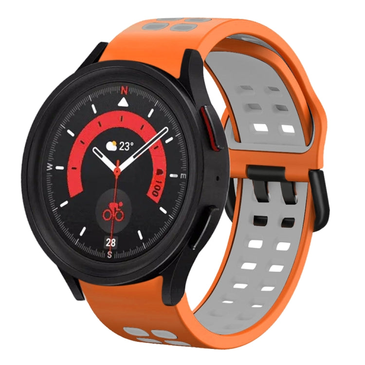 20mm Breathable Two-Color Silicone Watch Band, For Samsung Galaxy Watch 5  40mm