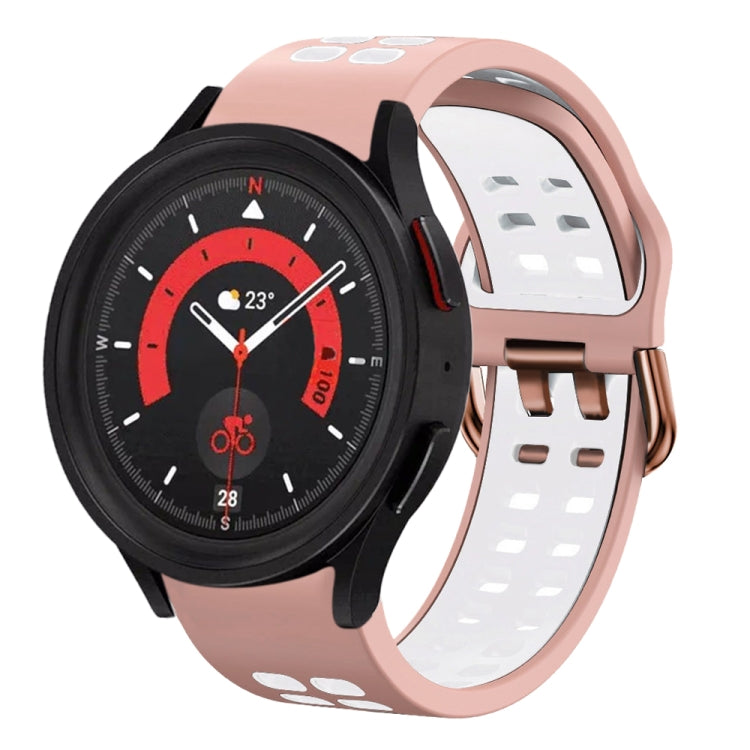 20mm Breathable Two-Color Silicone Watch Band, For Samsung Galaxy Watch 5  40mm